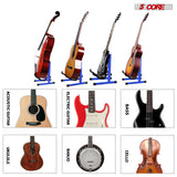 5 Core Guitar Stand A Frame Shape w Soft Foam Arm Non Slip Rubber for Acoustic Electric Bass Ukulele