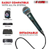 5 Core Microphone 2Pc Dynamic Karaoke XLR Mic Cardioid Unidirectional Handheld Wired Microfono