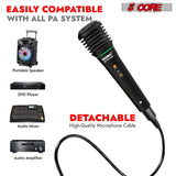 5Core XLR Microphone Dynamic Mic Karaoke Singing Studio Mics Handheld Microfono