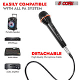 5 Core Microphone 2Pc Dynamic Vocal Handheld Mic Cardioid Singing Karaok Microfono  w On Off Switch