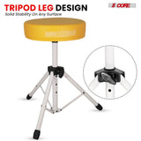 5 Core Drum Throne 3" Thick Padded Memory Foam Comfortable Drummer Stool 330Lb Capacity Adjustable