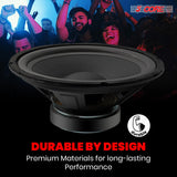 5 Core 10" Subwoofer 2Pc 600W PA DJ Sub Woofer Speaker 8Ohm Deep Bass Audio Replacement Loud Speaker