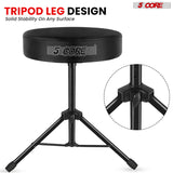 5 Core Drum Throne 3" Thick Padded Memory Foam Comfortable Drummer Stool 330Lb Capacity Adjustable