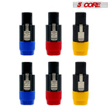 5 Core Speakon Adapter 6 Pack High Quality Audio Jack Male Audio Pin Speaker Adapter Connector BRY