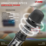 5Core Wireless Microphone Pair UHF Handheld Microfonos Inalambricos Cordless Mic GRAY