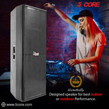5Core Portable Cabinet PA DJ Speaker System 15 Inch 4000W Passive 3 Way Loudspeaker