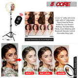 5 Core 12" Selfie LED Circle Light with 67" Adjustable Tripod Stand & Phone Holder