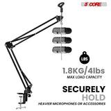 5Core Microphone Stand Suspension Desk Scissor Boom Arm 16" Shock Mount Pop Filter