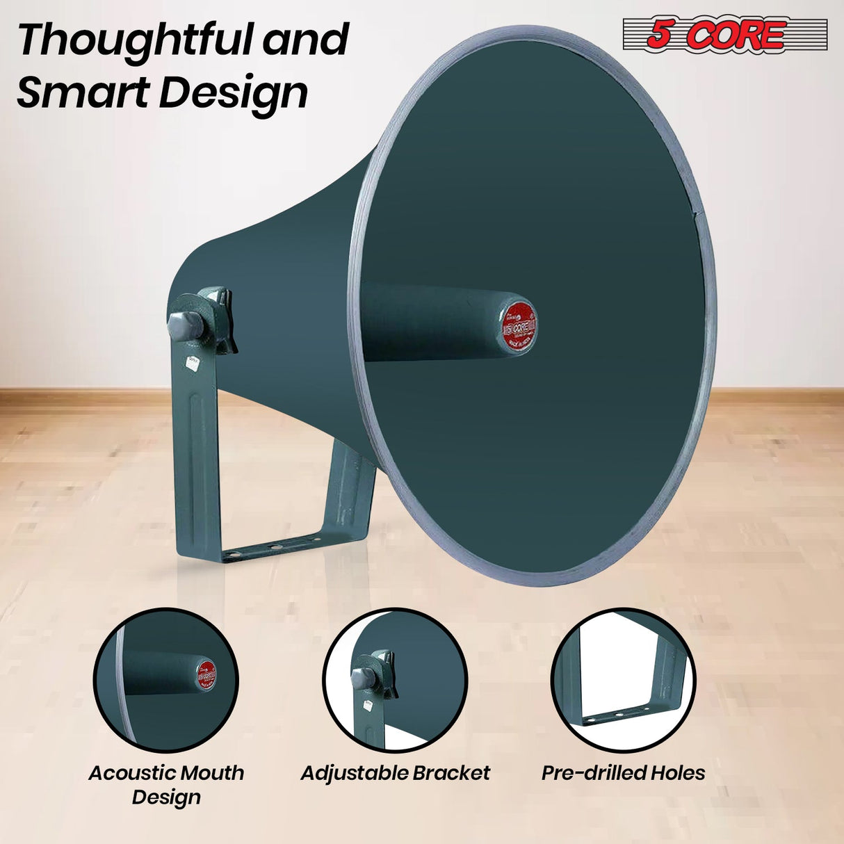 5 Core PA Speaker Paging Horn Throat All Weather Use Support Wide Range of Compression Drivers