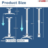 5Core Projector Mount Ceiling Wall Universal Holder Adjustable Low Profile Capacity 40lb WHITE