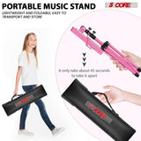 5 Core Music Stand Adjustable 57" Desktop Book Stands Sheet Holder All Metal Portable Bookstand