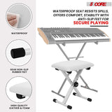 5 Core Keyboard Bench X Style Piano Stool Padded Adjustable Keyboards Chair