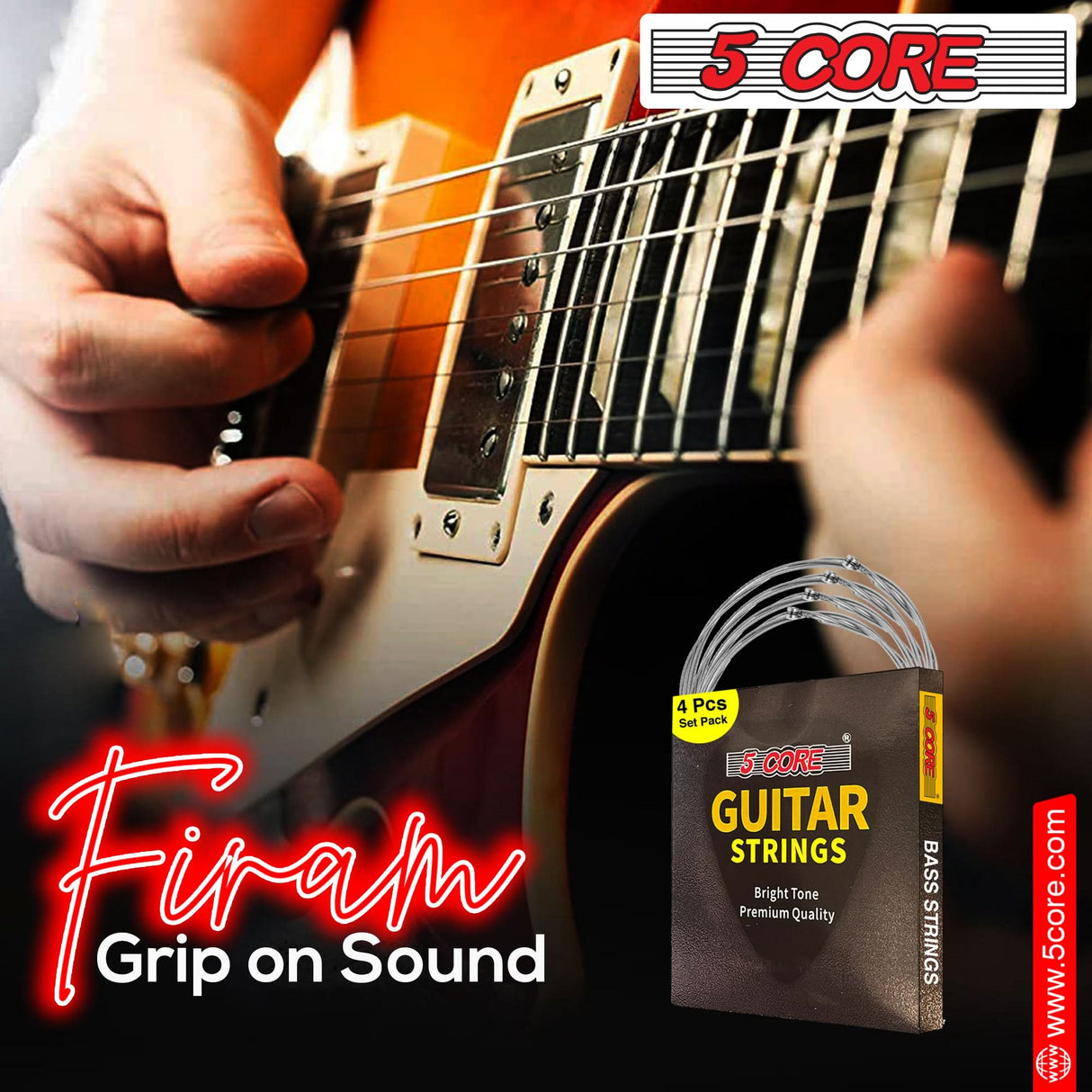 0.045-.100 gauge bass strings designed for electric guitars