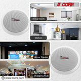 5Core Ceiling Speaker 6.5 Inch In Wall 2 Way Home Audio Mount 60W Sound System