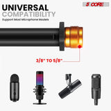 5 Core Mic Stand Floor Pair Adjustable 72" Tripod Microphone Stands w Telescoping Boom Arm