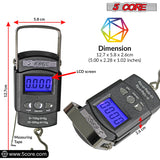 5Core Digital Fishing Scale 110lb/50kg Hanging Luggage Weighing Scales w Measuring Tape