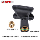 5 Core Microphone Clip Holder 6 Pieces Multi Pack with Screw Adapters 5/8 to 3/8 Inch