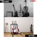 5 Core Multi Guitar Rack Stand Floor 3 Slot Adjustable Flying V Guitars Holder