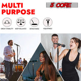 5 Core Mic Stand Pair Round Base Height Adjustable Universal Microphone Mount Stands