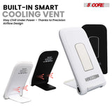 5 Core Wireless Charging Stand 2 Pieces 10W Fast Wireless Charger Station with Sleep-Friendly Light