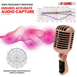 5 Core Retro Dynamic Vocal Iconic Microphone Vintage Style Classic Cardioid Unidirectional Mic