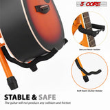 5Core Guitar Stool 3.15" Padded Chair Foldable Heavy Duty Music Seat Built in Foot Rest Guitar Stand