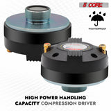 5 Core Compression Driver 2Pc 1″ PA Horn Tweeter Pro Audio 1000W 1.34″ Voice Coil 13 OZ Magnet 8Ohm