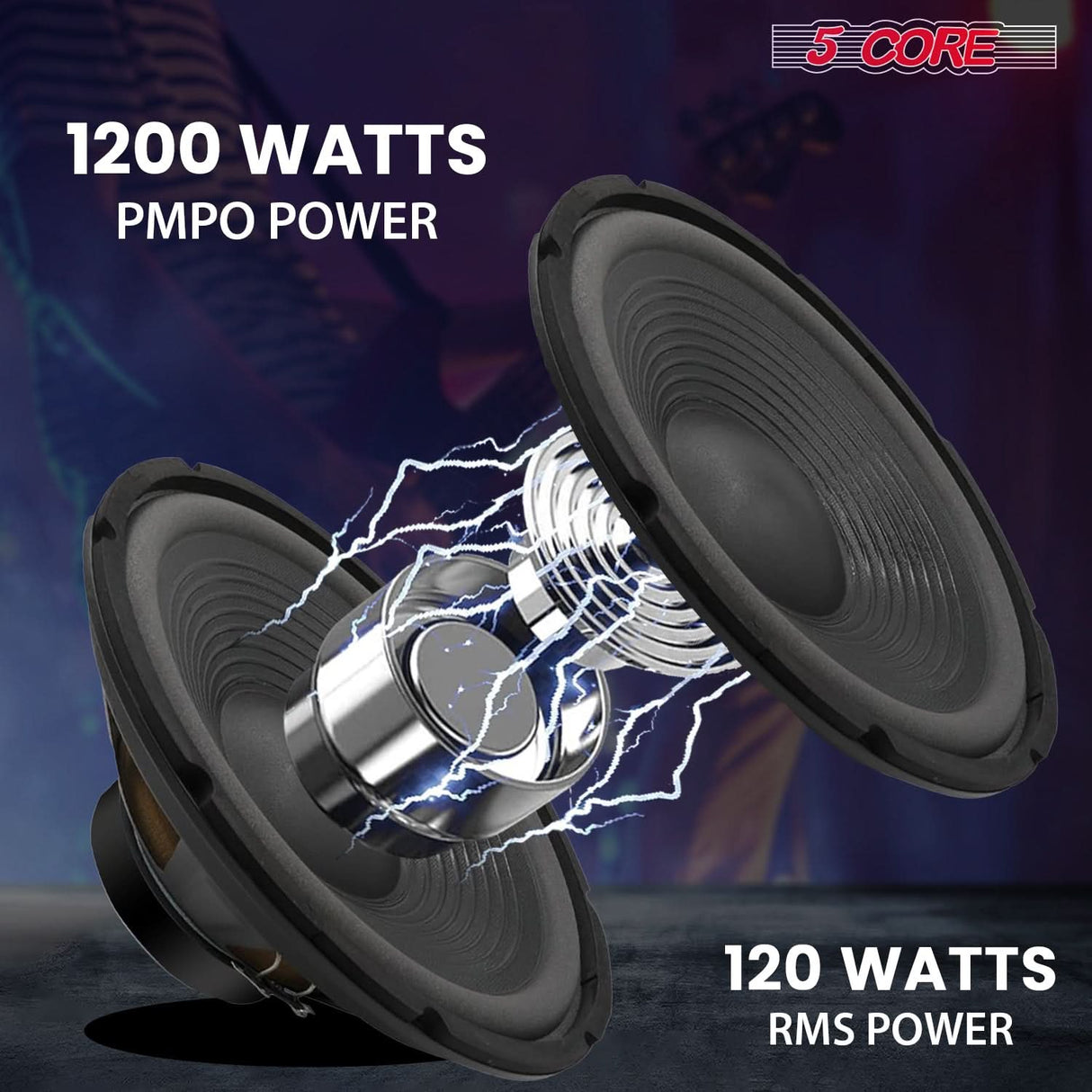 5 Core 12 Inch Guitar Amp Speaker Replacement 200W 8 Ohm Low Distortion for Electric Guitar Cabinets