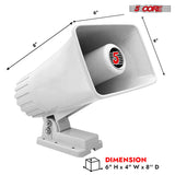 5 Core 6 Inch PA Horn 200W Loud Speaker Bull Horn Loud Audio 8Ohm All Weather Indoor Outdoor Use