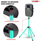 5 Core Speaker Stands Pair Adjustable 54 Inch Tripod 132 lbs Capacity 35mm Mount for DJ PA Use