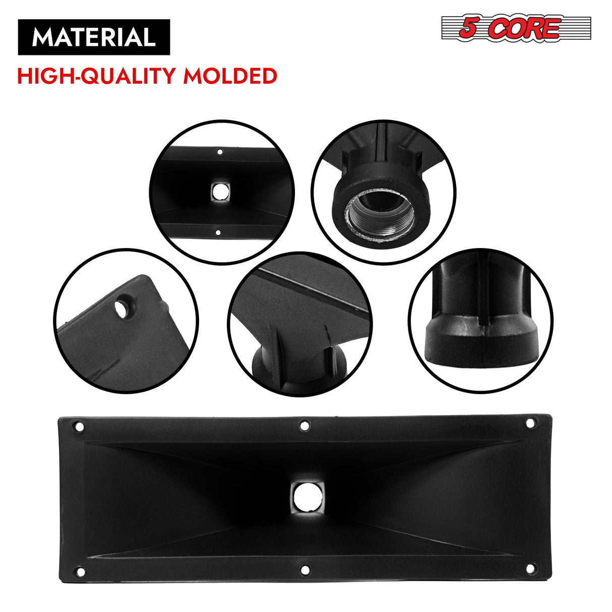 5Core Screw On Compression Driver Horn Tweeter Throat 4X10 4Pcs Heavy Duty Construction