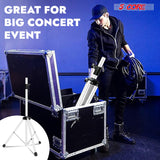 5Core Speaker Stand Tripod Tall Adjustable 72 Inch DJ Studio Monitor Stands Pole Mount WHITE