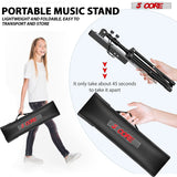 5 Core Music Stand Adjustable Desktop Book Stands Portable Sheet Holder All Metal Foldable Bookstand