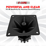 5Core Tweeter 3.25" x 3.25" 40W Component Square Driver Replacement Piezo Super Horn