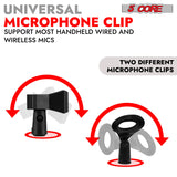 5Core Tripod Mic Stand Adjustable Heavy Duty Floor Holder Microphone Boom Arm RED