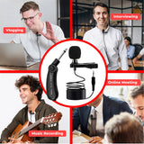 5Core Lavalier Microphone Clip On Professional Grade 3.5mm Lav Lapel Mic Omnidirectional