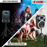 5 Core Speaker Stand Tripod Heavy Duty Adjustable 60" Universal Mount for PA DJ Studio