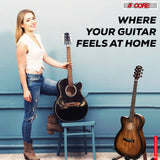 5Core Guitar Stand Floor A Frame Electric Acoustic Bass Soporte Para Guitarra BROWN
