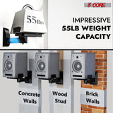 5Core Speaker Wall Mount Adjustable Swivel 11 Inch Space Bookshelf Brackets Pair