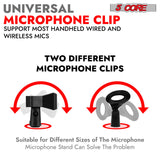 5Core Tripod Mic Stand Adjustable Heavy Duty Floor Holder Microphone Boom Arm WHITE
