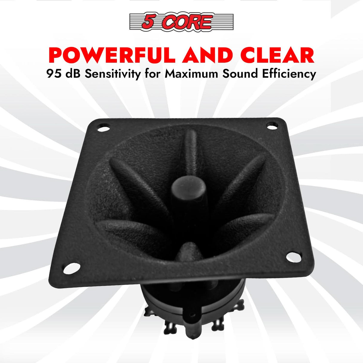 5Core Tweeter 3.25" x 3.25" 40W Component Square Driver Replacement Piezo Super Horn 8 PIECES