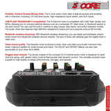 5Core Audio Mixer 4 Channel DJ Soundboard USB Interface Bluetooth Mixing Console w Repeat Delay +48V