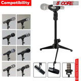 5 Core desktop mic stand strong metal construction close view
