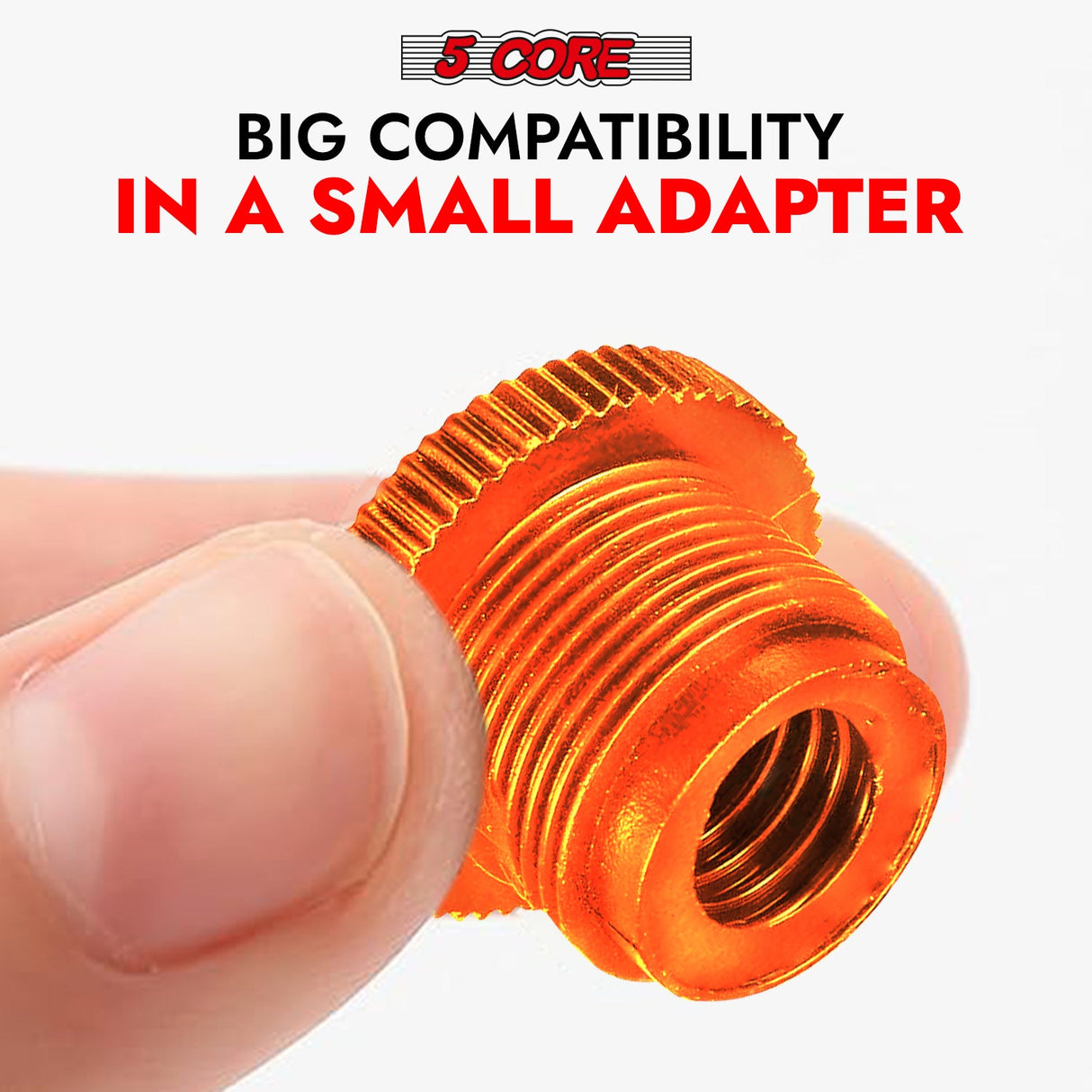 5 Core Mic Stand Adapter 5/8 Male to 3/8 Female Screw Thread Conversion Connector