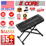 5Core Guitar Foot Stool Height Adjustable Folding Leg Rest Classical Footrest