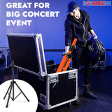 5Core Speaker Stand Tripod Floor Short Adjustable DJ Studio Monitor Stands Pole Mount BLACK