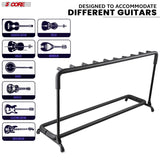 5Core Multi Guitar Rack Stand Floor 9 Slot Adjustable Flying V Guitars Holder