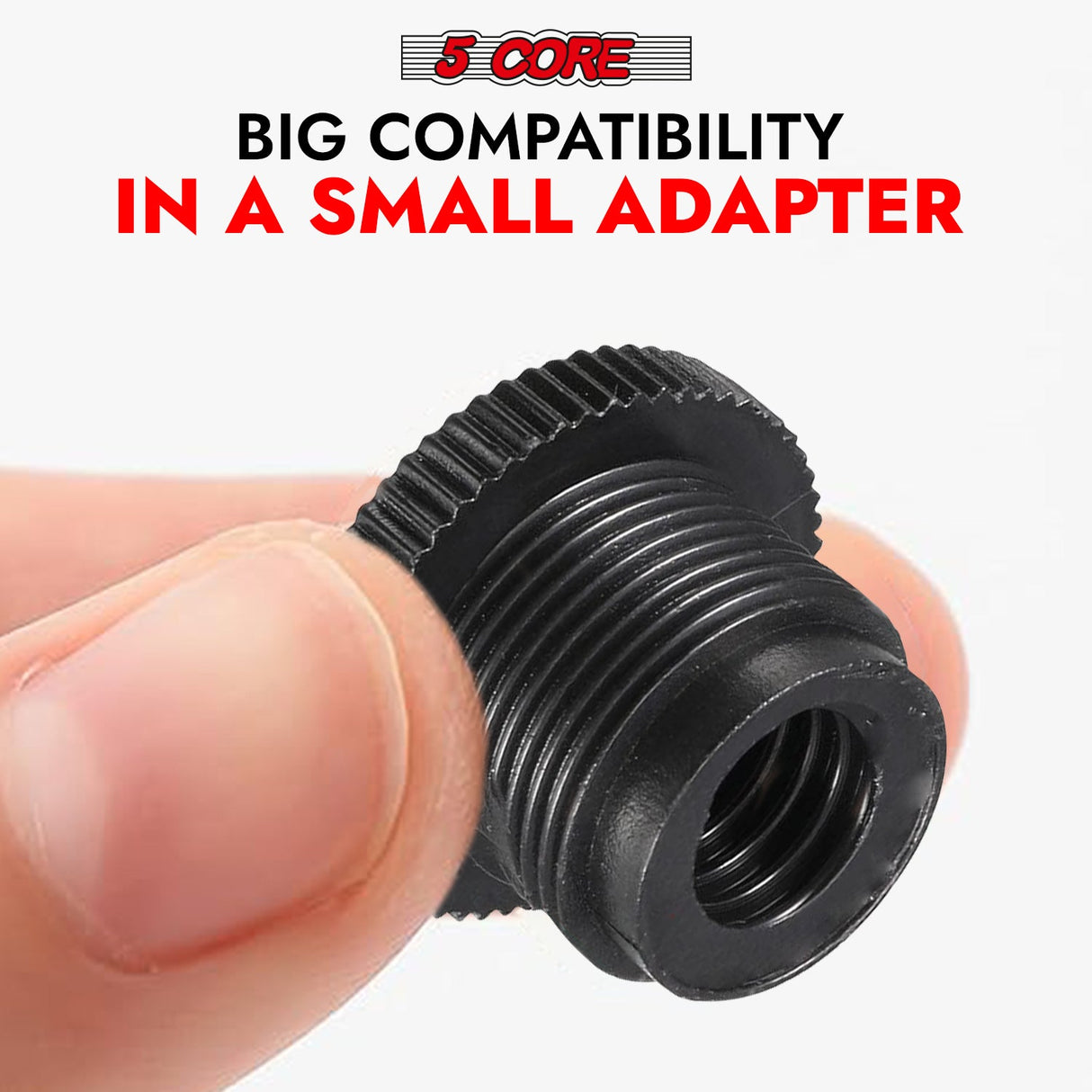 5 Core Mic Stand Adapter 5/8 Male to 3/8 Female Screw Thread Conversion Connector