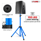 5 Core Speaker Stand Pair Height Adjustable PA DJ Tripod Studio Monitor Stands w 35mm Insert