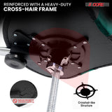 5 Core Drum Throne w Backrest 4" Padded Adjustable 26.5" Drummer Stool w Velvet Top 441Lb Capacity